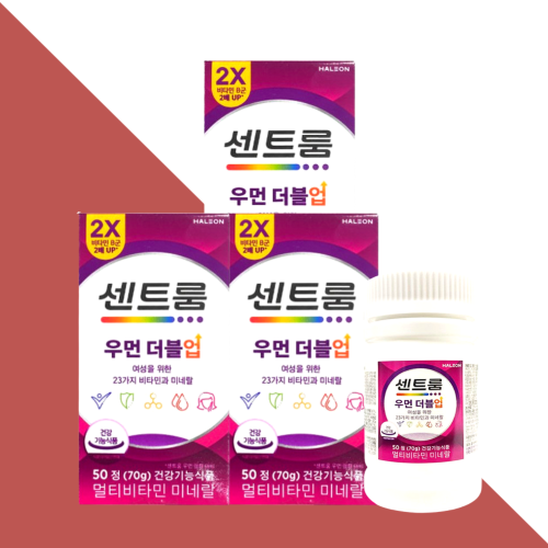 센트룸 우먼 더블업 멀티 비타민 미네랄 영양제 50정X3박스
