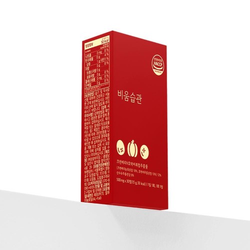 케어n 비움습관 크랜베리 호박씨 복합추출물 500mg 30정 4박스
