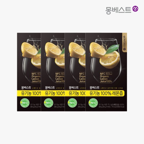 [8주 구성] 몽베스트 유기농 100% 올레샷(올리브오일 14포+레몬즙 14포) 420ml, 4개