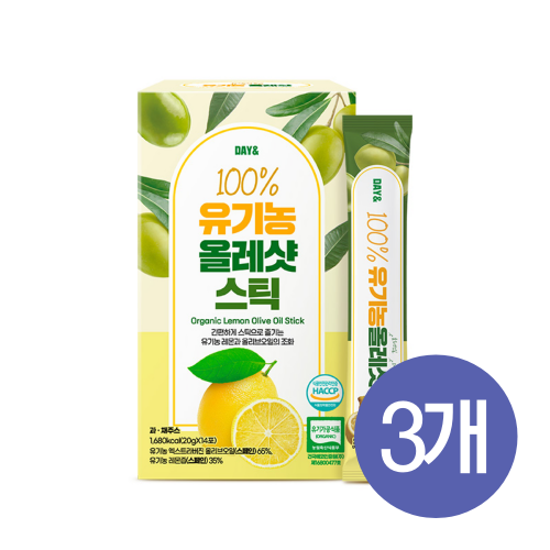 [유기농100%] 데이앤 100% 유기농 올레샷 스틱 14포 20ml, 3개