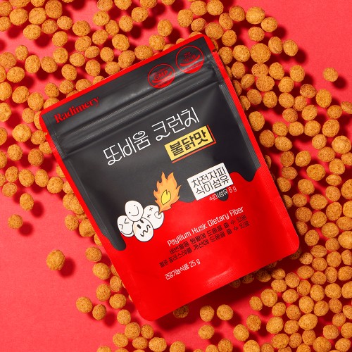 또비움 크런치 불닭맛 차전자피 식이섬유 25g, 4개