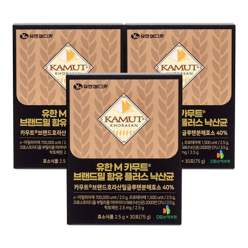 유한메디카 카무트 효소 프로바이오틱스 유산균 글루텐 분해 소화 효소제 분말 30포, 1개