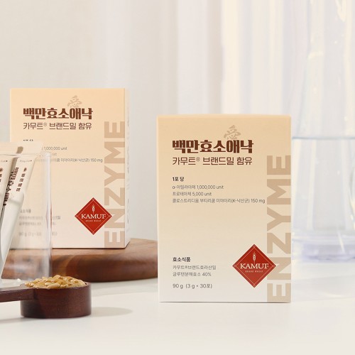 백만효소애낙 카무트 호라산밀 곡물 소화 효소 유산균 발효 카므트 분말 30포, 10개